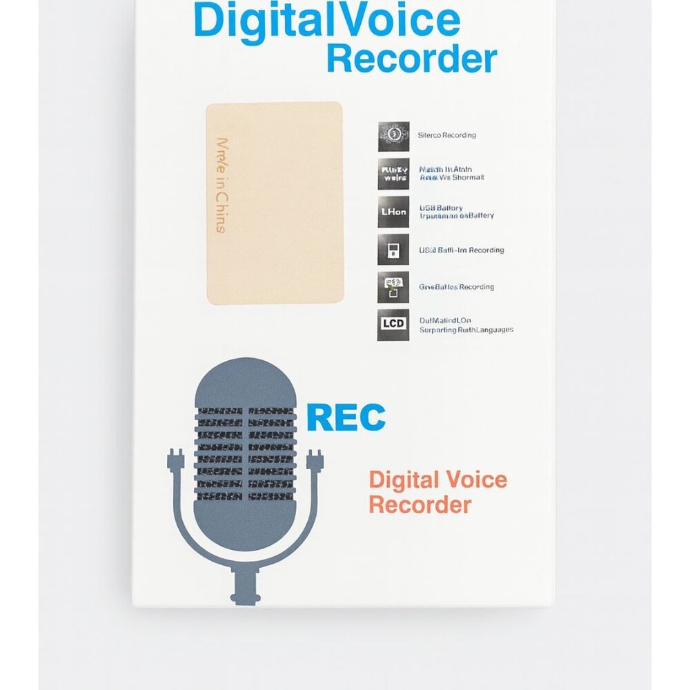 Digital Voice Recorder – Portable Audio Recorder with USB & Rechargeable Battery